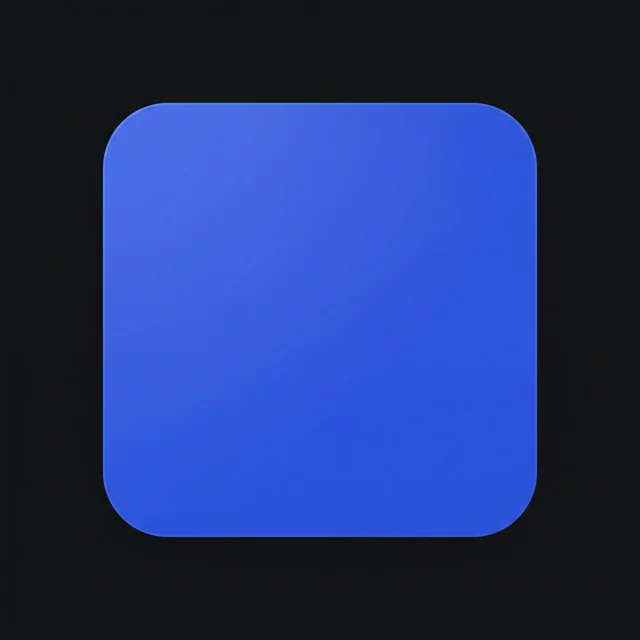 A rounded swatch of royal azure