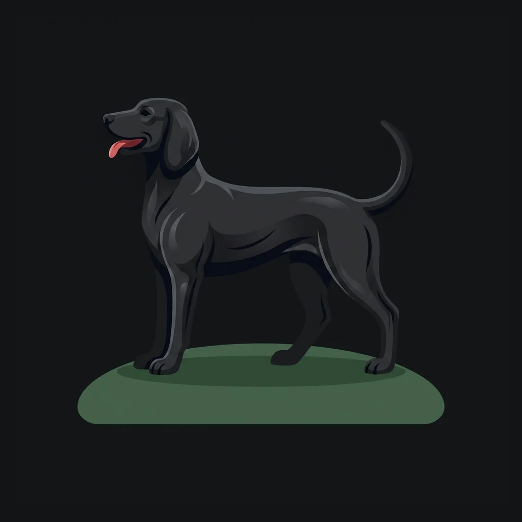 The black talbot statant on a green mount